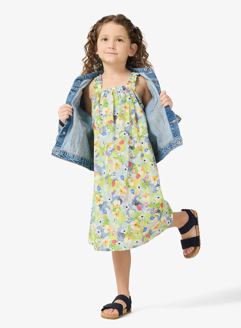 Pinata  Green Tropical Summer Dress for Women | Best Price UAE